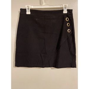 ✨NEW✨ SHEIN high waisted black skirt with gold accents